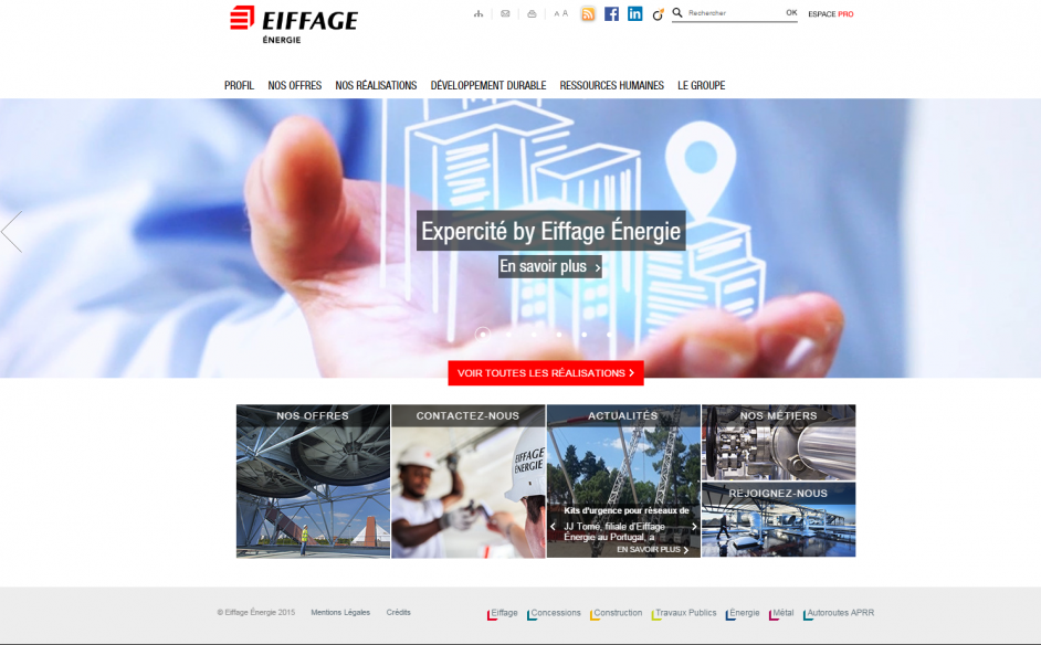 Eiffage Énergie lance son nouveau site internet